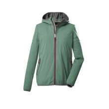 Killtec Summer Hiking Jacket KOS 61 with Hood (2-Layer Jackets, PFC-free, very light) pistachio green Women